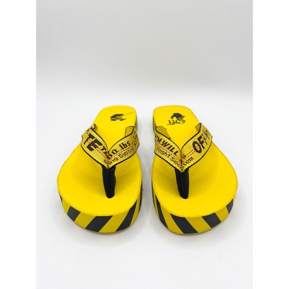 Off-White Industrial Strap Logo Flip Flops Sz EU 42 US 9 - Picture 8 of 11